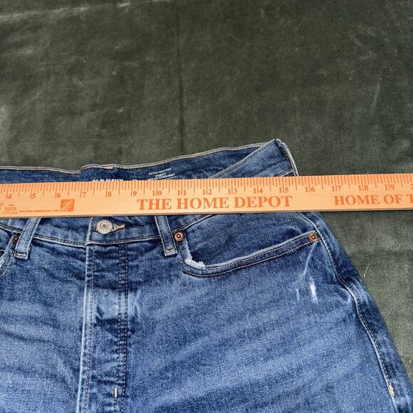 Old Navy Curvy Sky Hi Straight Jeans Womens 12 Blue Secret Slim Extra High Rise - Picture 8 of 10